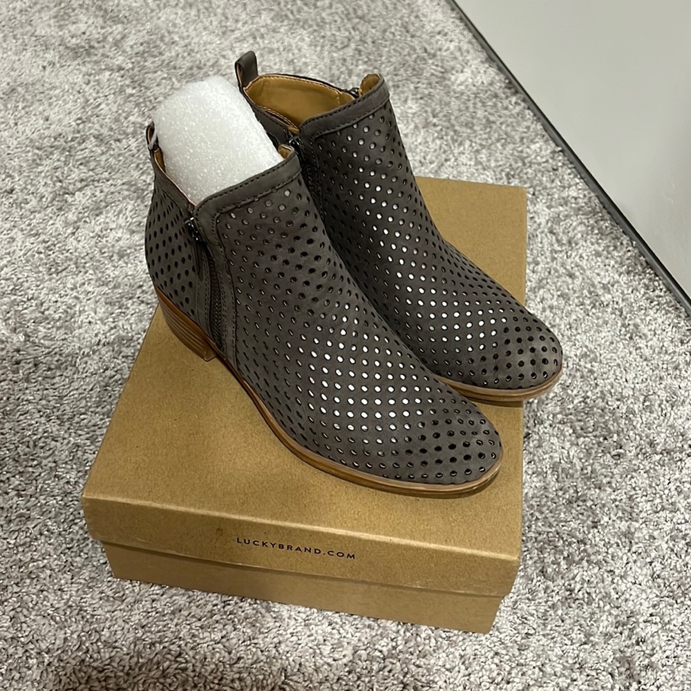 Lucky Brand perforated Bootie size 6